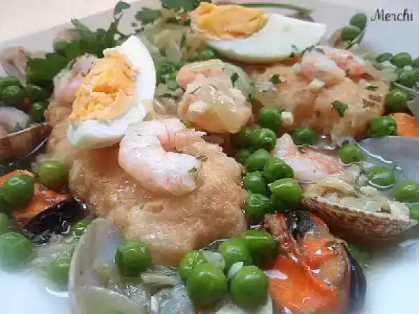 Receta Cazuela de merluza a la marinera