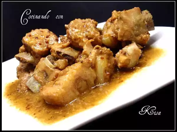 Receta Costillas de cerdo a la mostaza antigua (fussioncook)