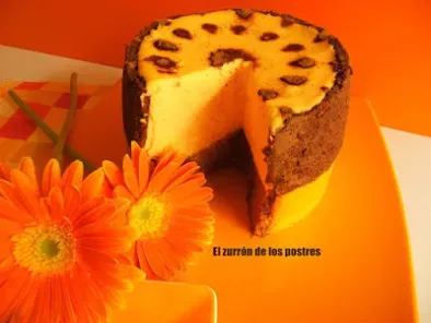 Receta Pastel cremoso de naranja y chocolate