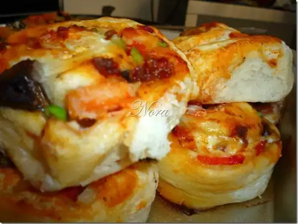 Receta Receta de pizza roles