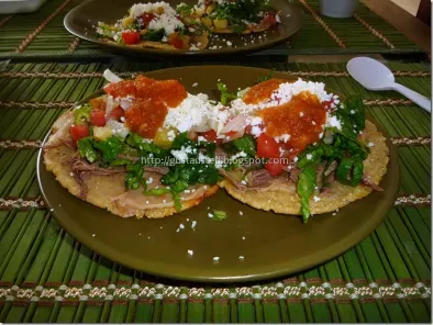 Receta Receta de sopes, pellizcadas, picadas, migadas, chalupas, huaraches antojitos mexicanos