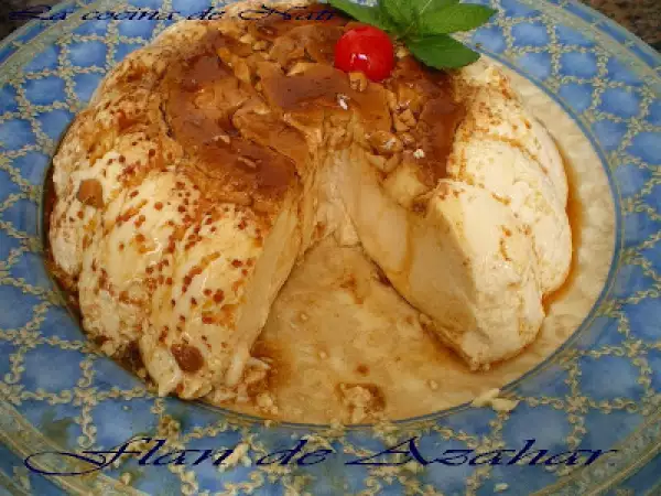 Receta Flan de azahar.