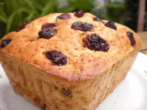 Receta Bizcocho de arándanos y melocotón