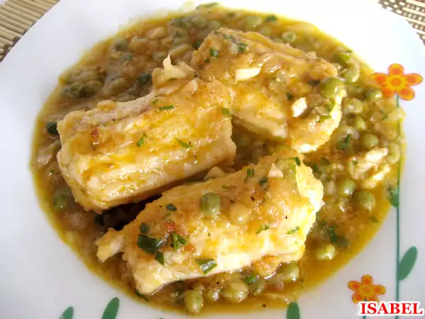 Receta Musina con guisantes