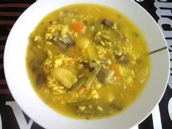 Receta Arroz caldoso de la huerta