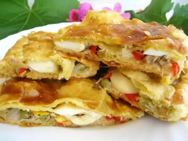 Receta Empanada de verduras y atún