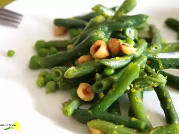 Receta Ensalada de judías y avellanas
