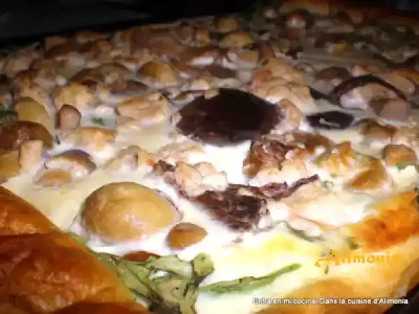 Receta Tarta de setas y atun/ tarte champignons-thon