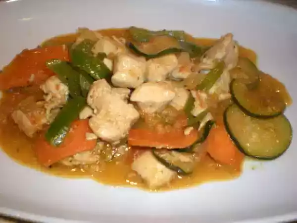 Receta Pechuga de pollo con salteado de hortalizas