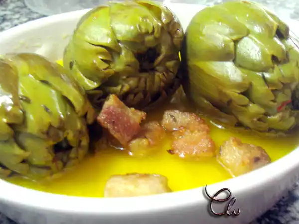 Receta Alcachofas club cazuela
