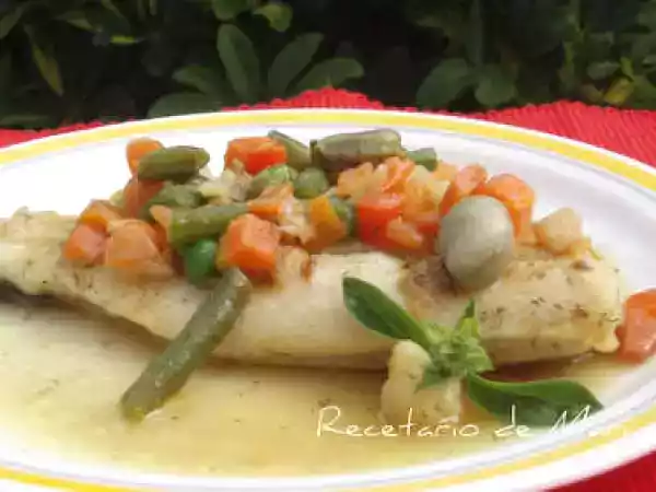 Receta Filetes de merluza al horno con menestras