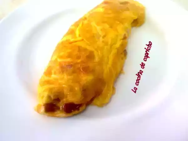 Receta Tortilla enrollada de chorizo y queso