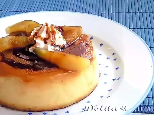 Receta Flan de manzana con caramelo