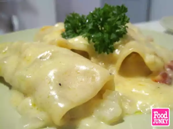 Receta Canelones rellenos de palmito