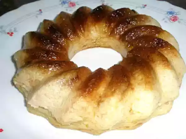Receta Puding de pan en microondas