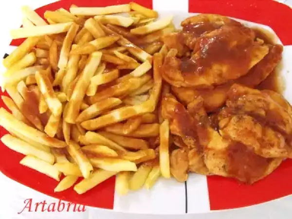 Receta 36.- pechuga de pollo con ketchup