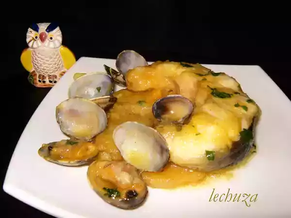 Receta Congrio con almejas