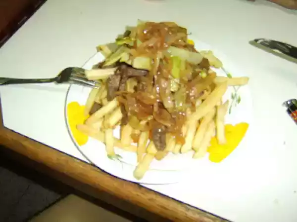 Receta Comida chilena: chorrillana