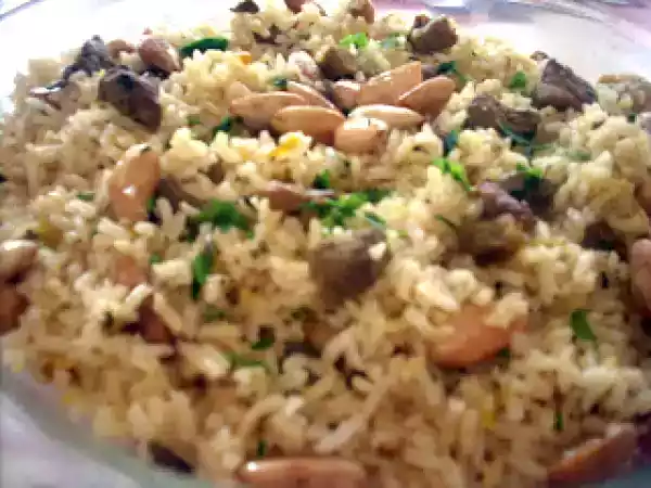 Receta Arroz con cordero y almendras