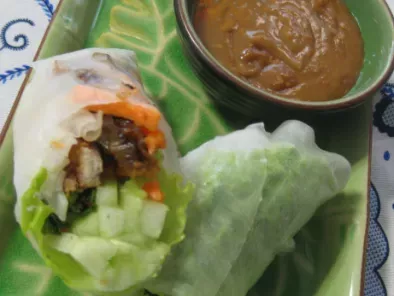 Receta Vietnamese rolls con salsa de mani-hoisin