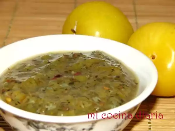 Receta Salsa tkemali