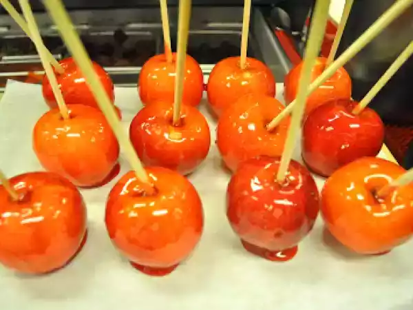 Receta Manzanas acarameladas...sí