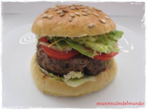 Receta Hamburguesa xxl casera con kétchup