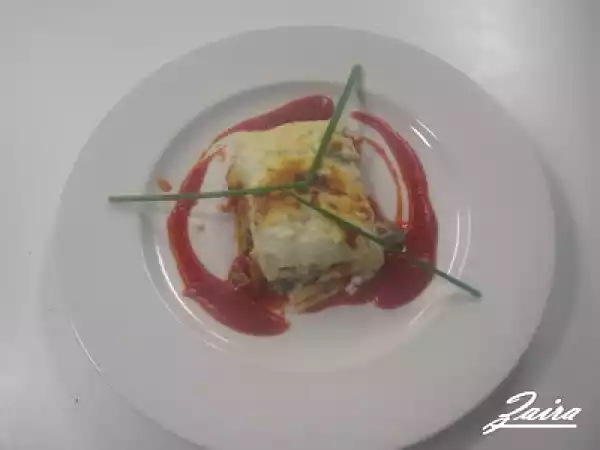 Receta Lasaña de verduras y jamón