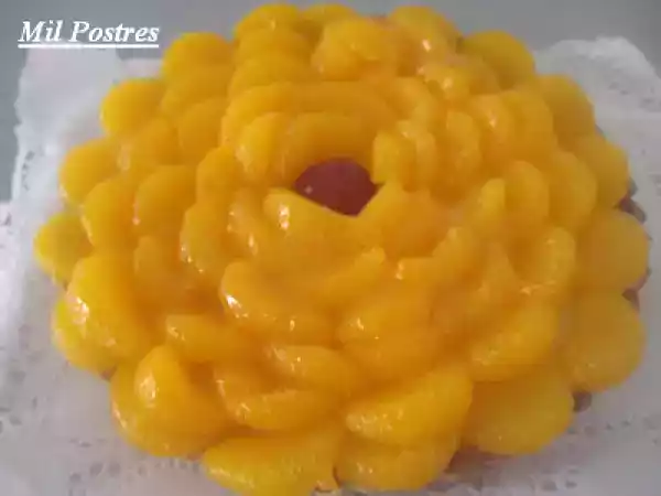 Receta Tarta de crema y mandarinas