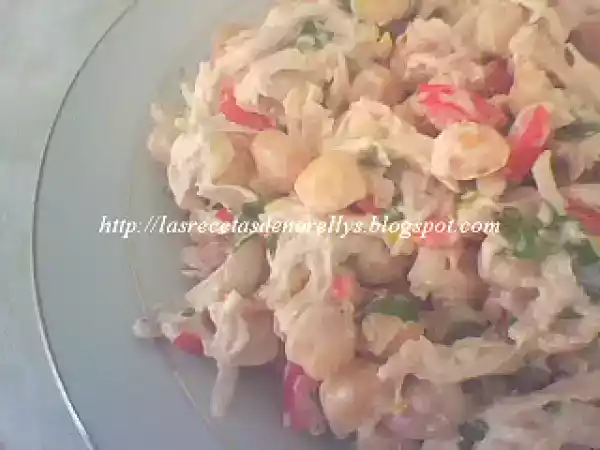 Receta Ensalada de garbanzos y pollo