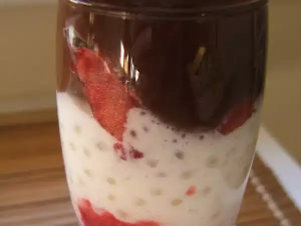 Receta Budín de tapioca - perlas sago