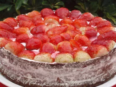 Receta Tarta de requesón y fresas