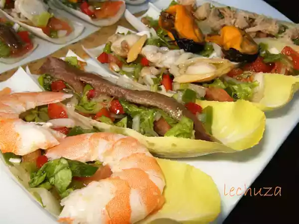 Receta Endivias rellenas y vacaciones.....