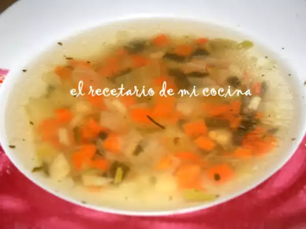 Receta Sopa juliana de trevijano
