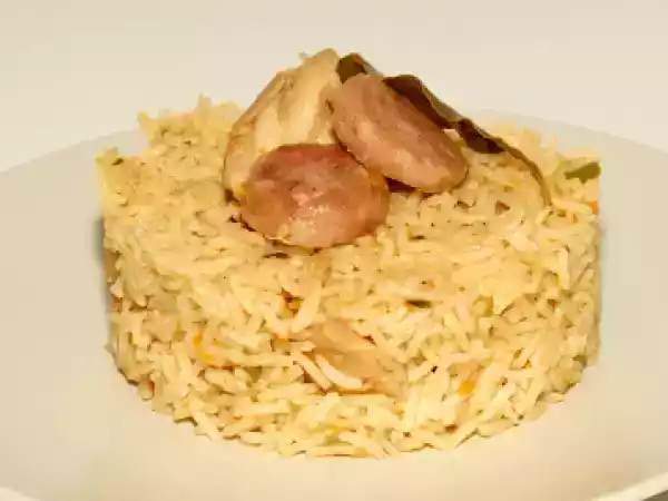 Receta Arroz con pollo y butifarra en fussioncook