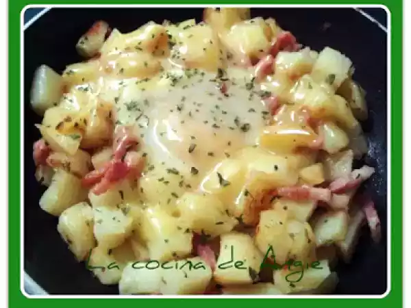 Receta Cazuela de patatas y huevos