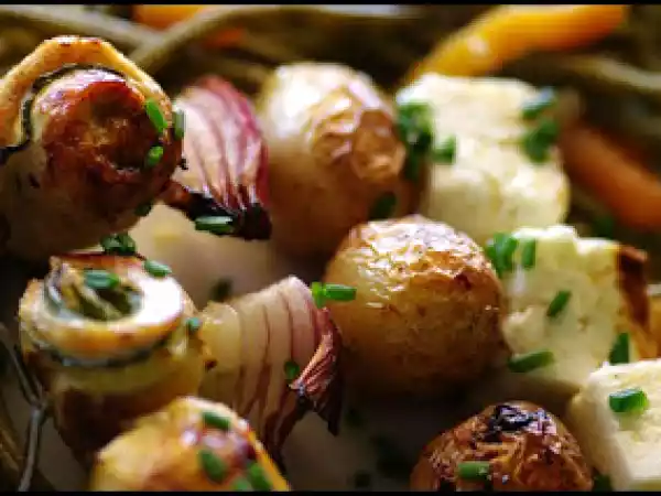 Receta Brochetas rollito de pollo y calabacín