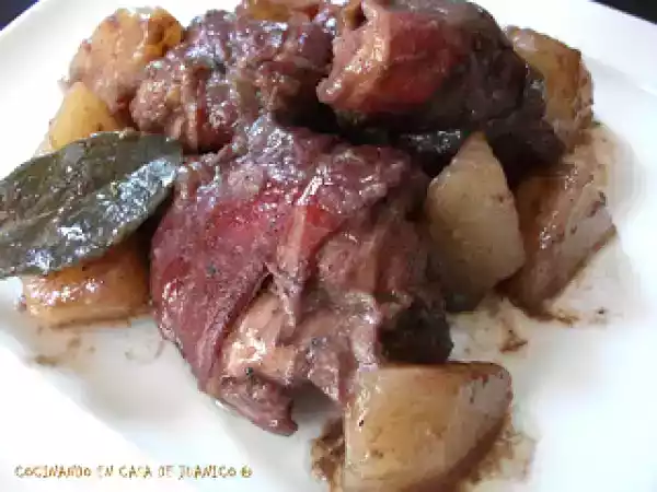 Receta Conejo con jamón
