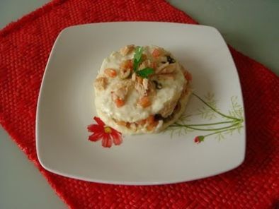 Receta Timbal de patata con atún y aceitunas
