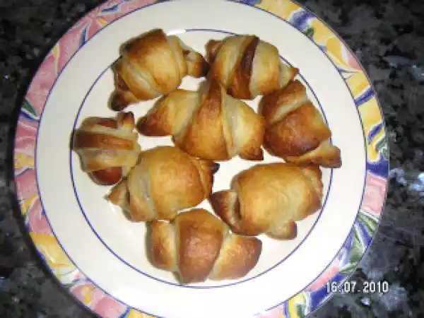 Receta Mini croasanes de salchicha coctel