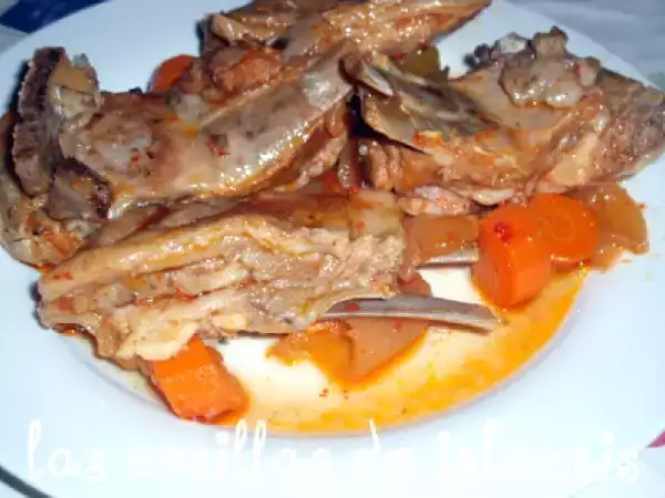 Receta Falda de cordero estofada