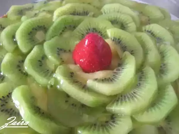 Receta Tarta de kiwi con crema