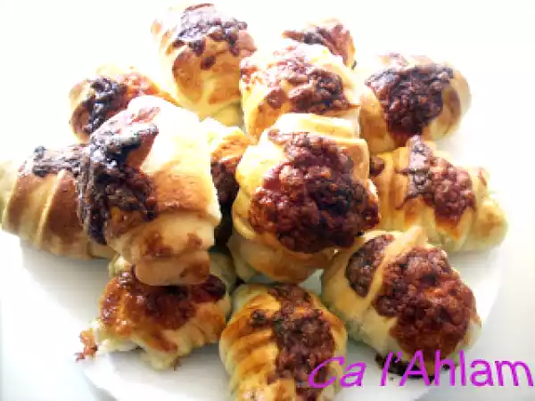 Receta Croissants de frankfurt y queso