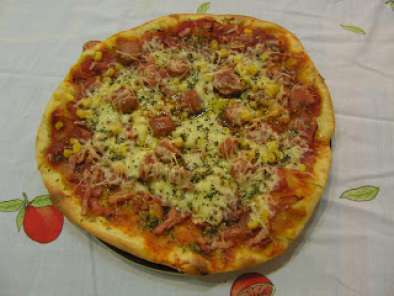 Receta Pizza de frankfurt
