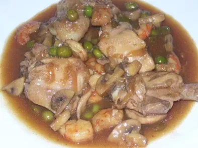 Receta Chop suey de pollo y langostino