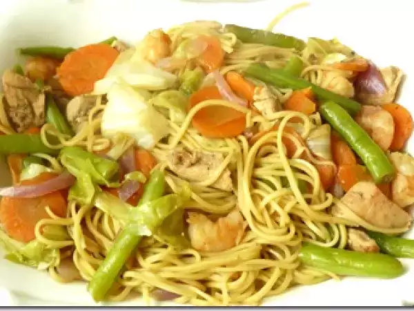 Receta Chow mein fácil