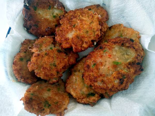 Tortitas de gambas - Preparación paso 5