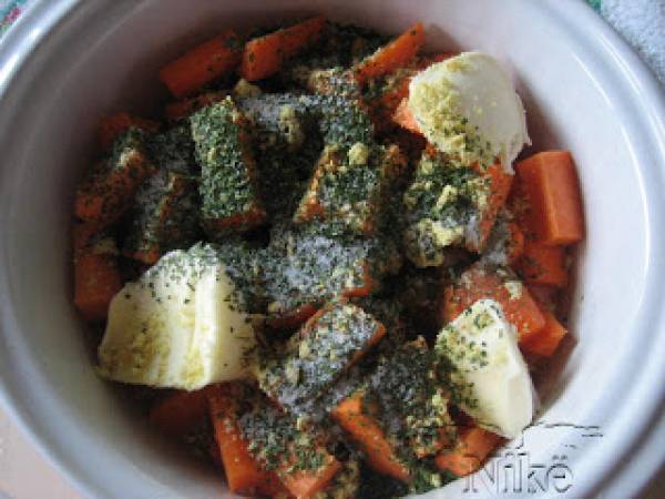 Zanahorias de guarnición al microondas - Preparación paso 3