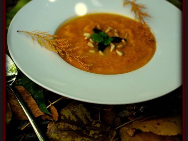 Crema de calabaza y cilantro - Preparación paso 3