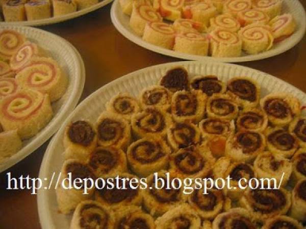 Canapés enrollados - Preparación paso 2